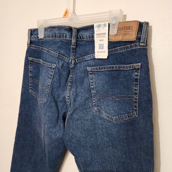 Levis Strauss Signature Jeans Size 32x34 Blue Relax Flex Moves With You. - Picture 4 of 11